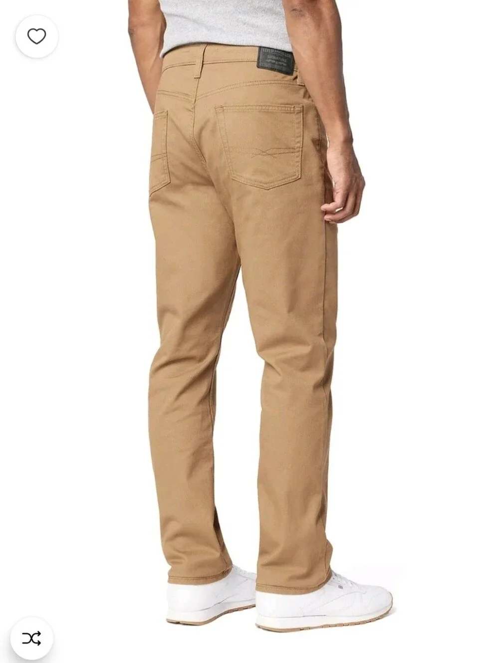 Levi Strauss Signature Men's Khaki Athletic Fit Jeans